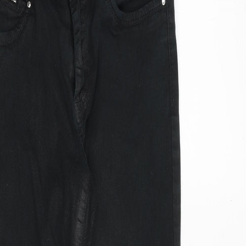 Morgan Womens Black Cotton Skinny Jeans Size 10 Regular Zip