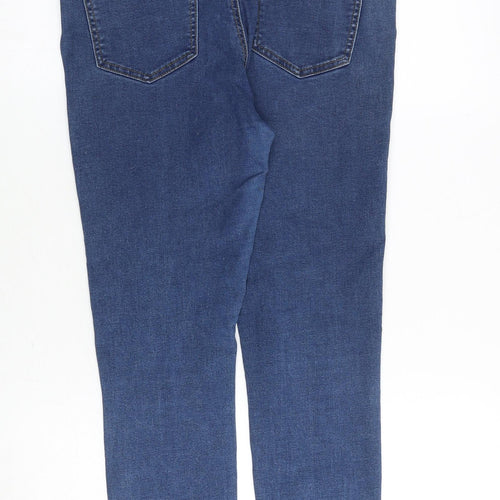 Denim & Co. Womens Blue Cotton Skinny Jeans Size 14 Regular Zip