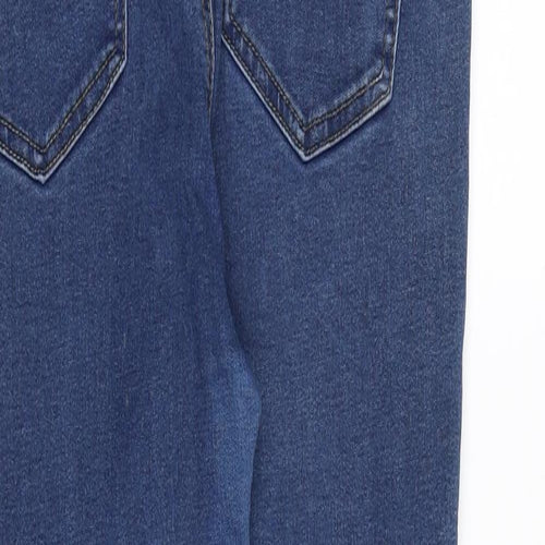Denim & Co. Womens Blue Cotton Skinny Jeans Size 14 Regular Zip