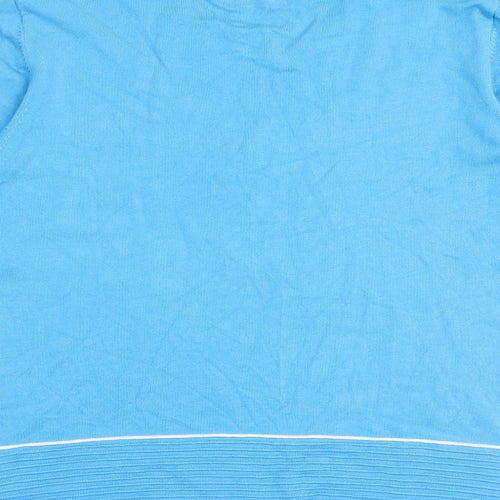 BASSINI Womens Blue Round Neck Viscose Pullover Jumper Size XL