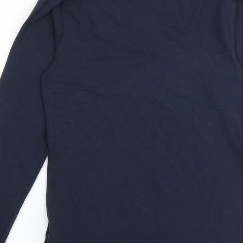 b.young Womens Blue Cotton Basic T-Shirt Size M Scoop Neck