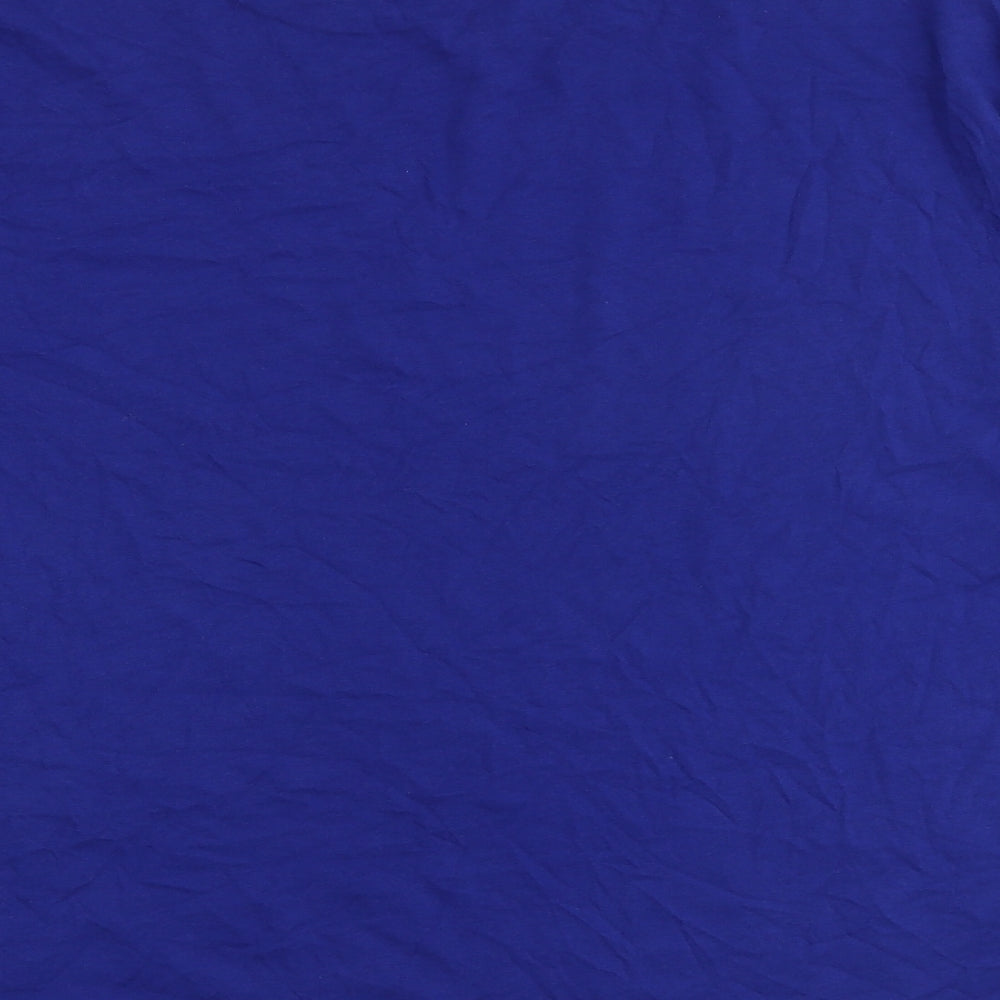 Marks and Spencer Mens Blue Cotton T-Shirt Size L Round Neck