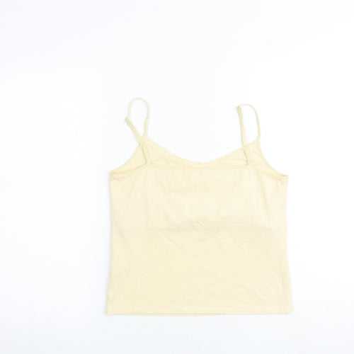Principles Womens Ivory Cotton Basic Tank Size S Round Neck