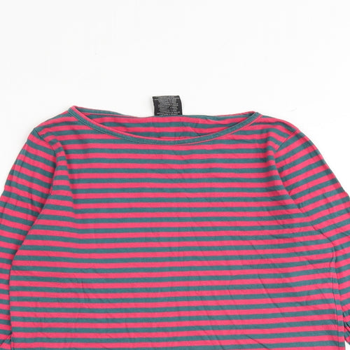Trespass Womens Multicoloured Striped 100% Cotton Basic T-Shirt Size XS Round Neck
