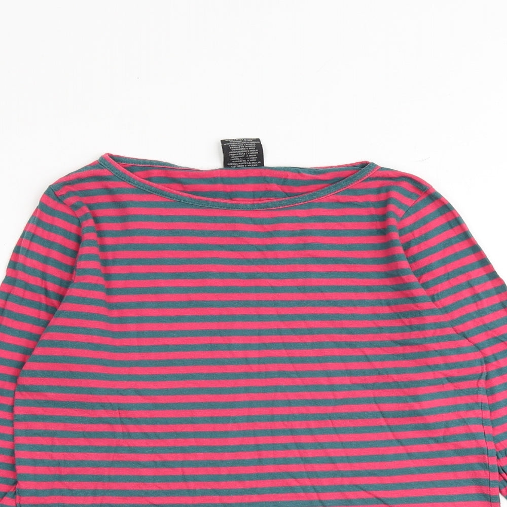Trespass Womens Multicoloured Striped 100% Cotton Basic T-Shirt Size XS Round Neck