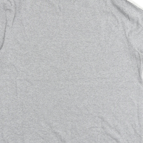 Marks and Spencer Mens Grey Round Neck Polyester Pullover Jumper Size M Short Sleeve