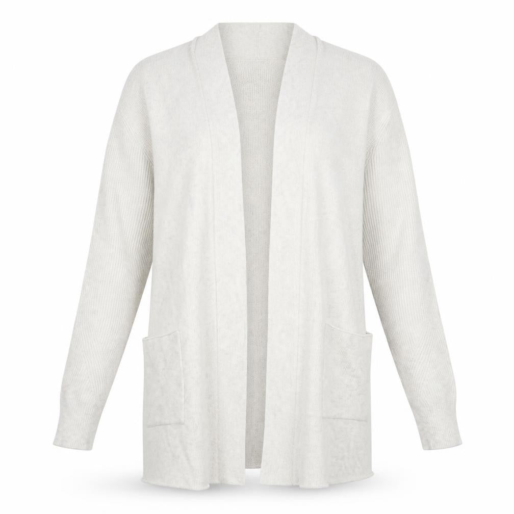 Marks and Spencer Womens Grey V-Neck Viscose Cardigan Jumper Size 8
