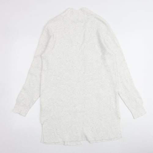 Marks and Spencer Womens Grey V-Neck Viscose Cardigan Jumper Size 8