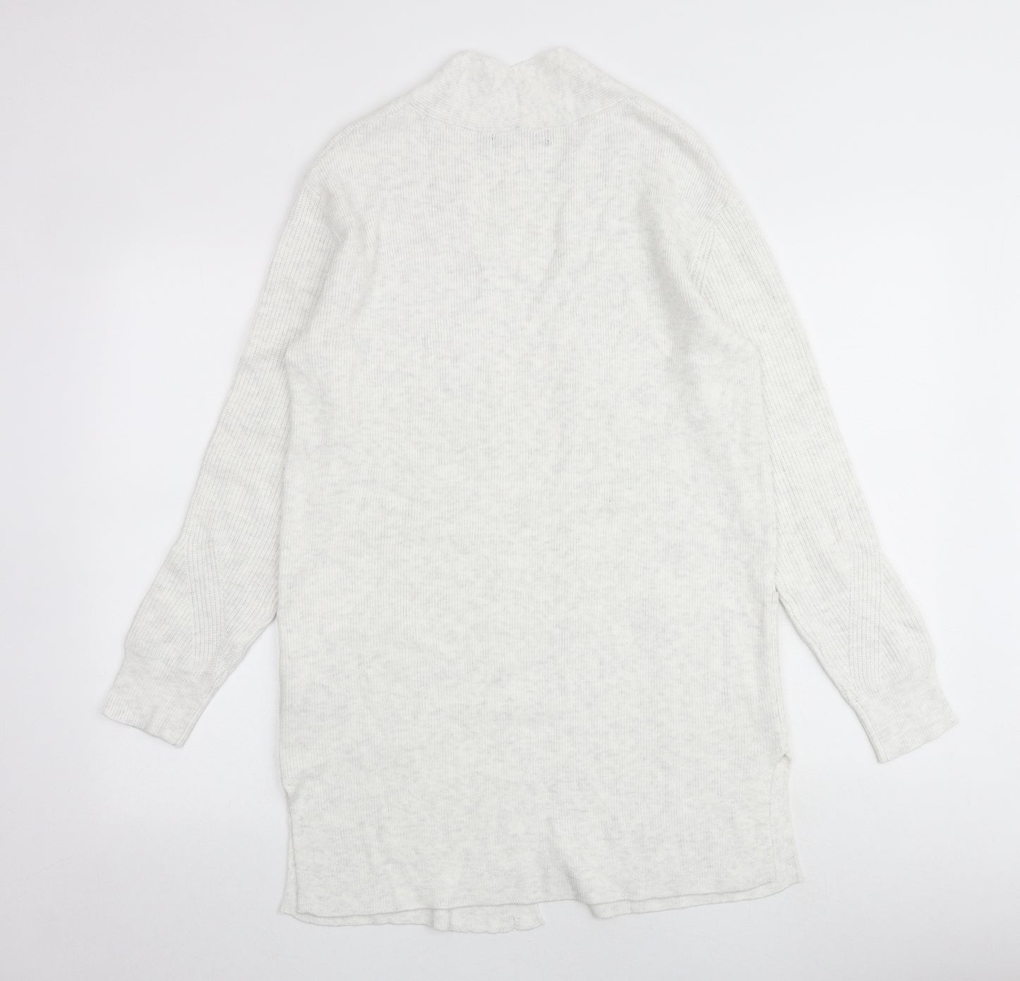 Marks and Spencer Womens Grey V-Neck Viscose Cardigan Jumper Size 8