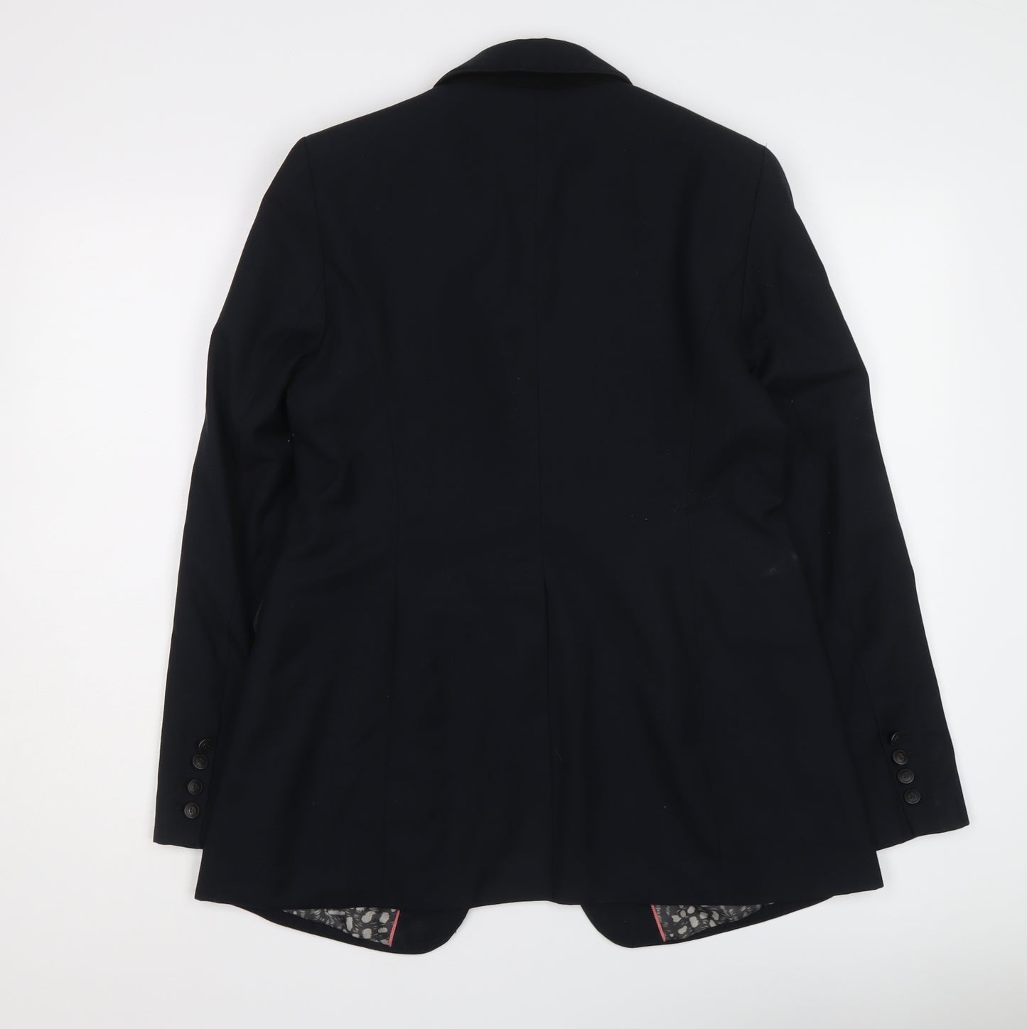 NEXT Womens Blue Polyester Jacket Suit Jacket Size 14