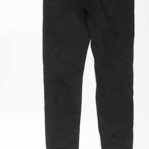 ASOS Womens Black Cotton Straight Jeans Size 28 in L25 in Regular Button