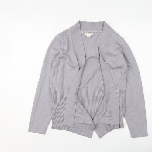 Monsoon Womens Grey V-Neck Nylon Cardigan Jumper Size 12