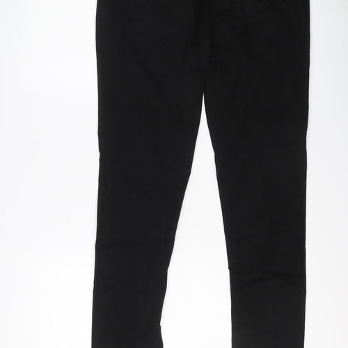 Denim & Co. Womens Black Cotton Skinny Jeans Size 34 in L30 in Regular Button