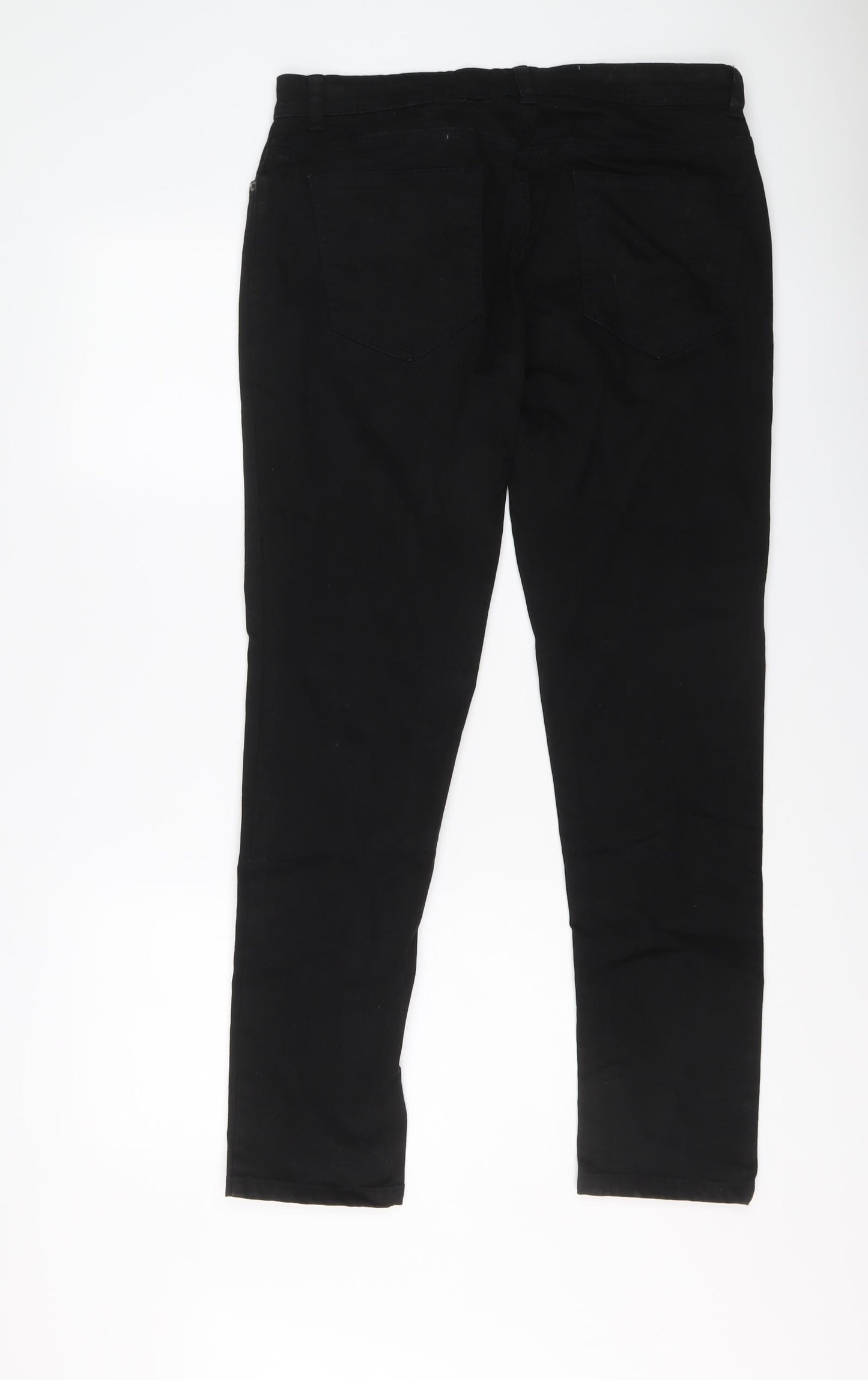 Denim & Co. Womens Black Cotton Skinny Jeans Size 34 in L30 in Regular Button