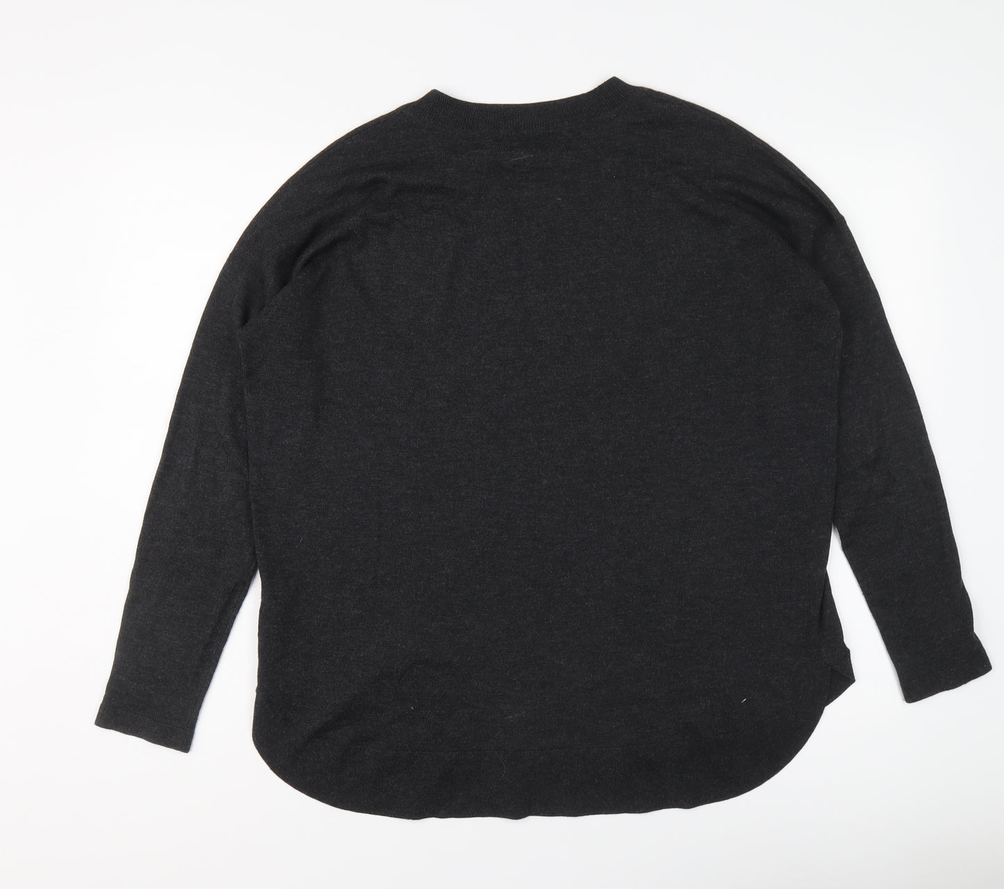 H&M Womens Grey Round Neck Polyester Pullover Jumper Size M