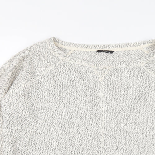 M&Co Womens Grey Round Neck Cotton Pullover Jumper Size 16