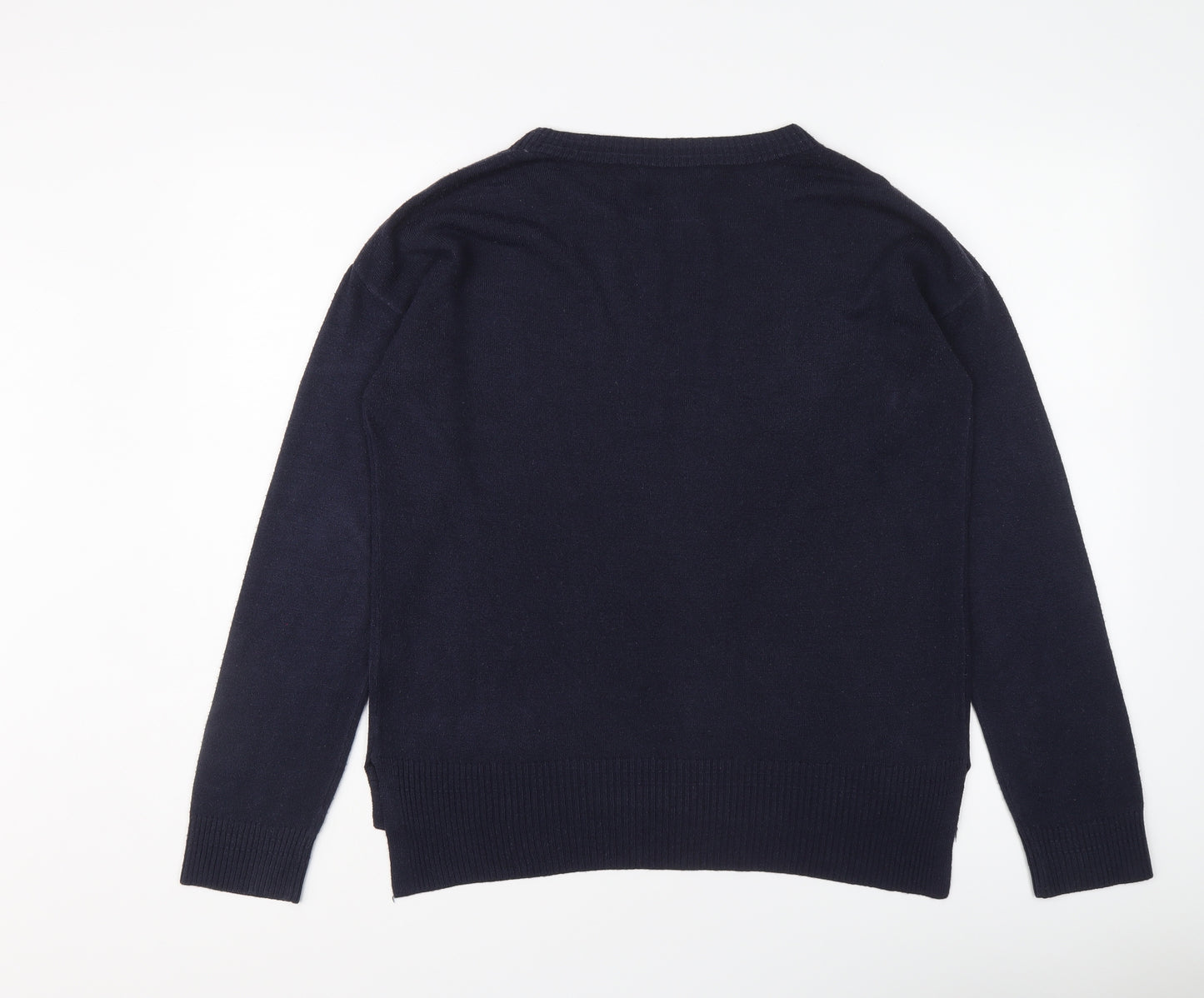 NEXT Womens Blue Round Neck Acrylic Pullover Jumper Size M