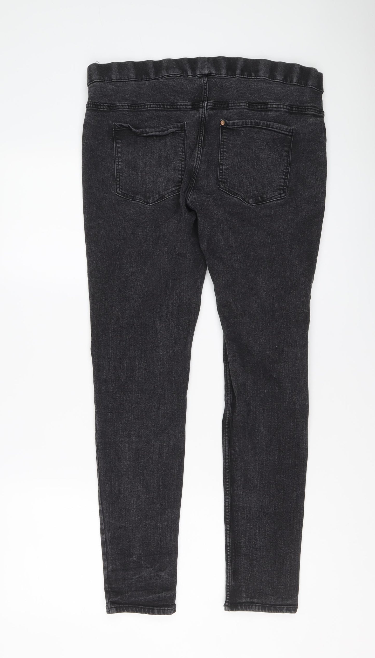 H&M Womens Grey Cotton Jegging Jeans Size 18 L28 in Regular