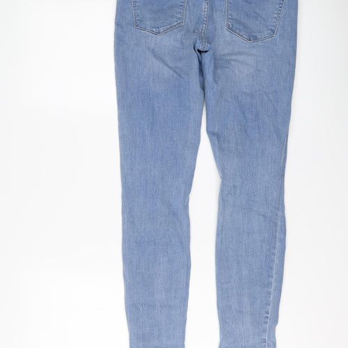 New Look Womens Blue Cotton Skinny Jeans Size 10 L29 in Regular Button