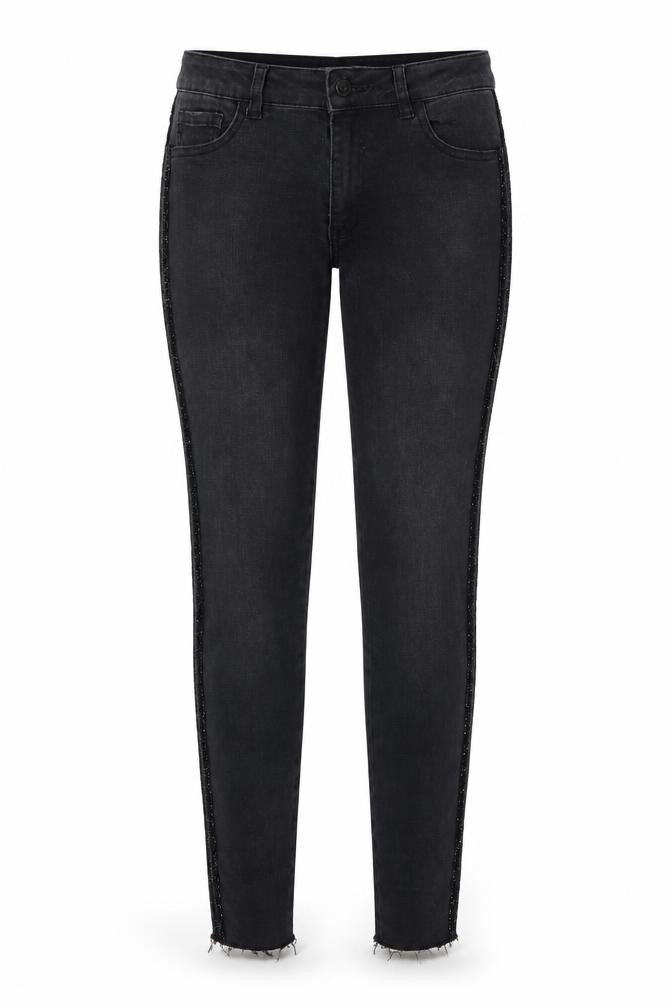 Denim & Co. Womens Grey Cotton Skinny Jeans Size 10 L27 in Regular Button