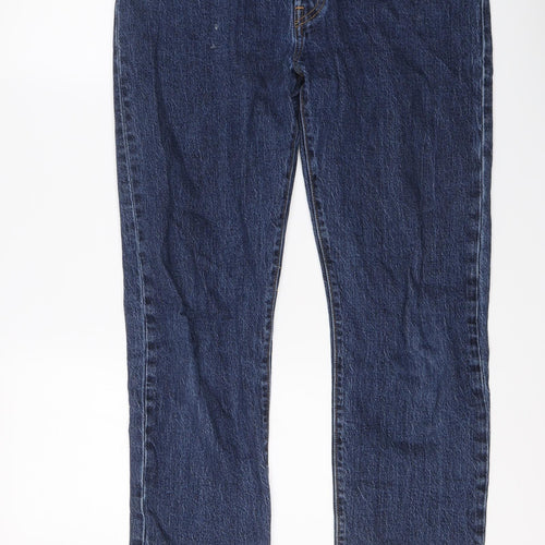 Levi's Mens Blue Cotton Straight Jeans Size 32 in L28 in Regular Button