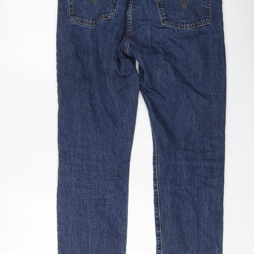 Levi's Mens Blue Cotton Straight Jeans Size 32 in L28 in Regular Button