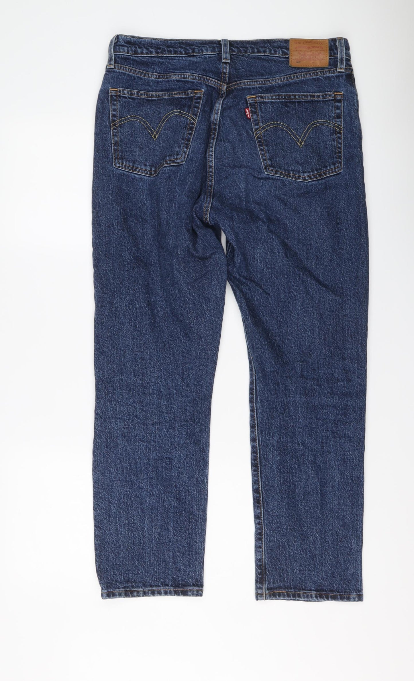 Levi's Mens Blue Cotton Straight Jeans Size 32 in L28 in Regular Button