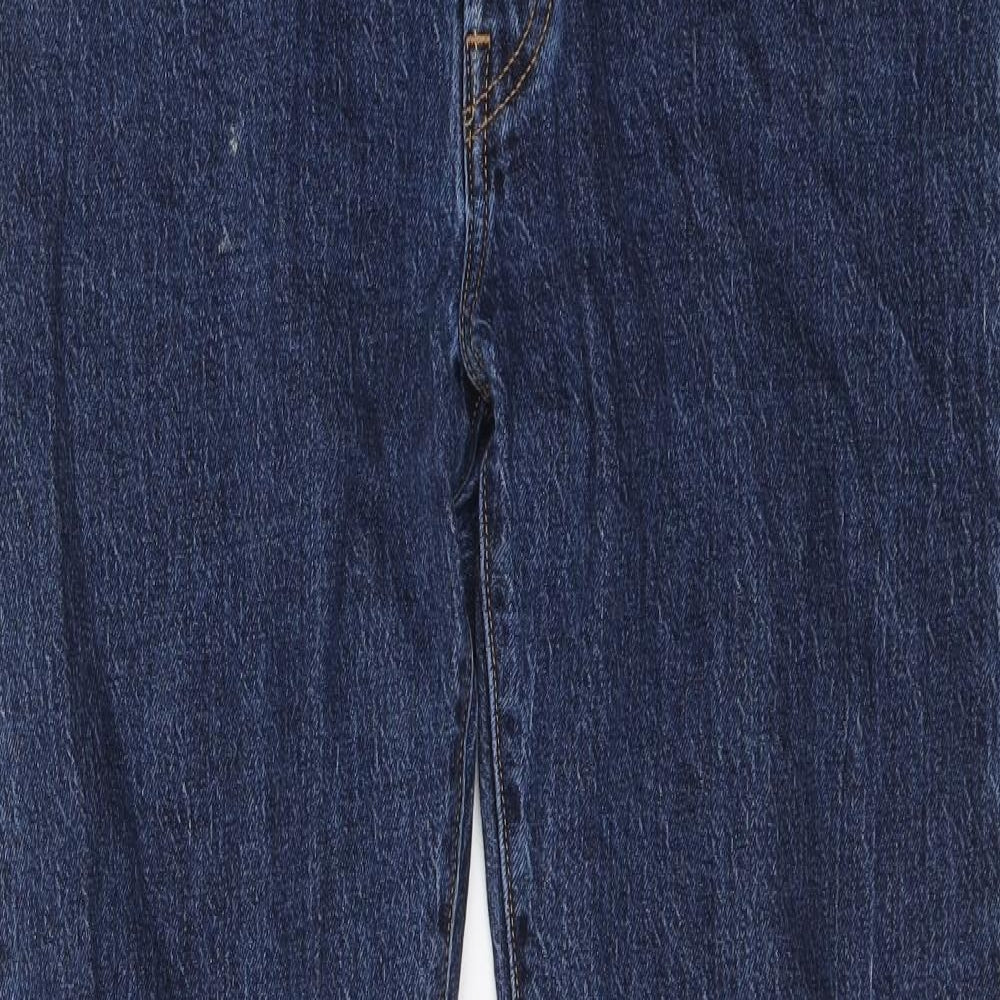 Levi's Mens Blue Cotton Straight Jeans Size 32 in L28 in Regular Button