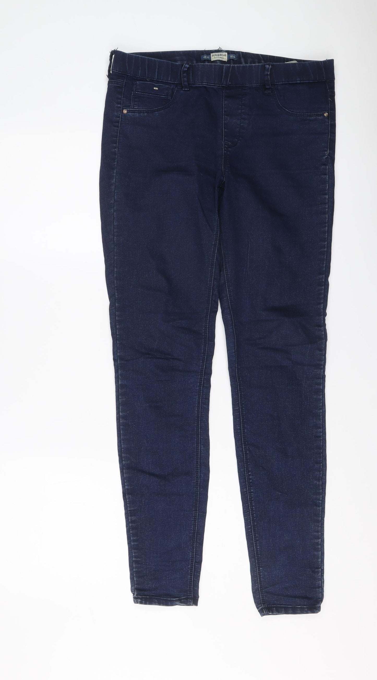 Pull&Bear Womens Blue Cotton Jegging Jeans Size 14 L30 in Regular