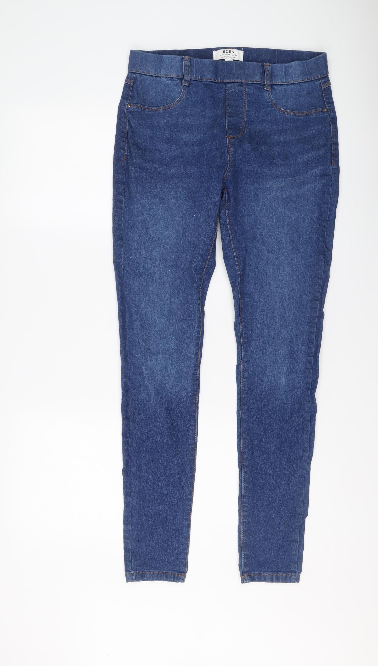 Dorothy Perkins Womens Blue Cotton Jegging Jeans Size 10 L30 in Regular