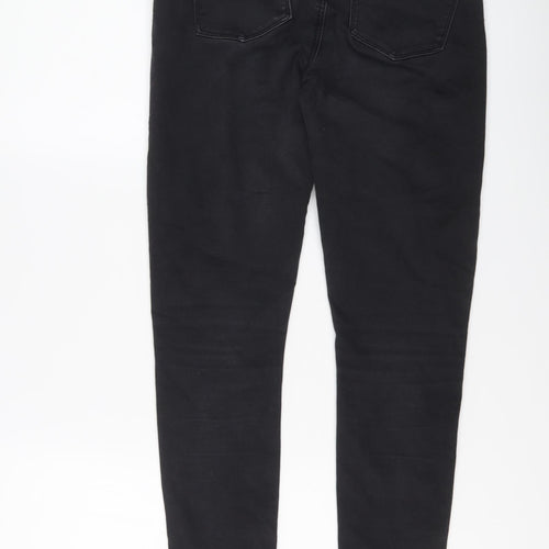 Denim & Co. Womens Black Cotton Skinny Jeans Size 12 L27 in Regular Button