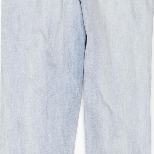 Sosandar Womens Blue Cotton Skinny Jeans Size 12 L28 in Regular Button