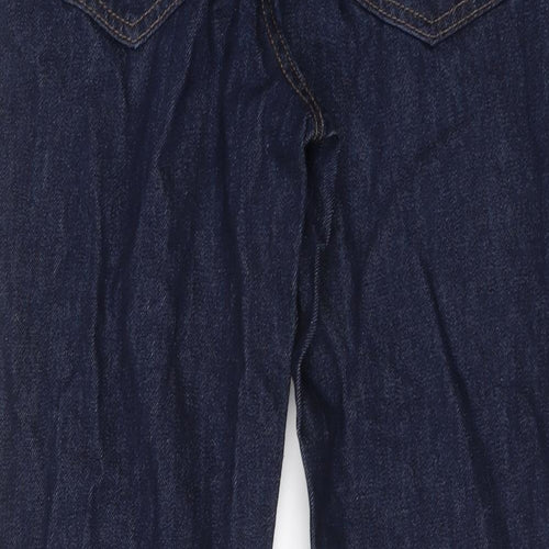 NEXT Womens Blue Cotton Mom Jeans Size 10 L25 in Regular Button