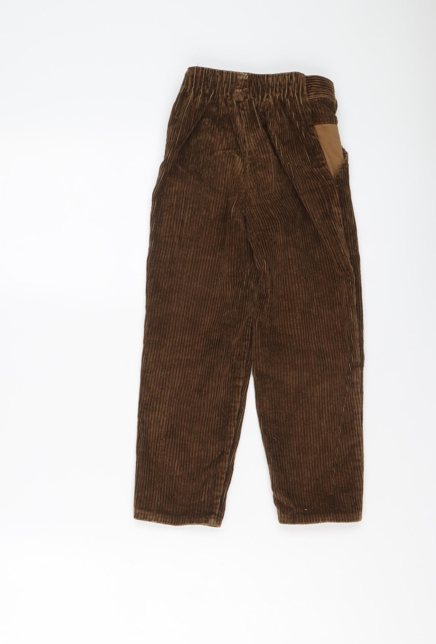 St. Michael Boys Brown Cotton Chino Trousers Size 3-4 Years Regular Button
