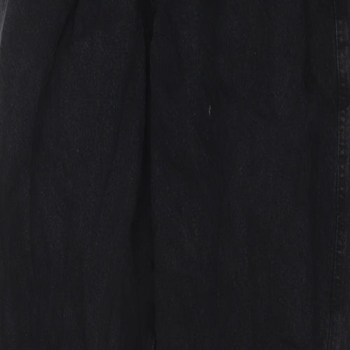 Bershka Womens Black Cotton Tapered Jeans Size 4 L26 in Regular Button