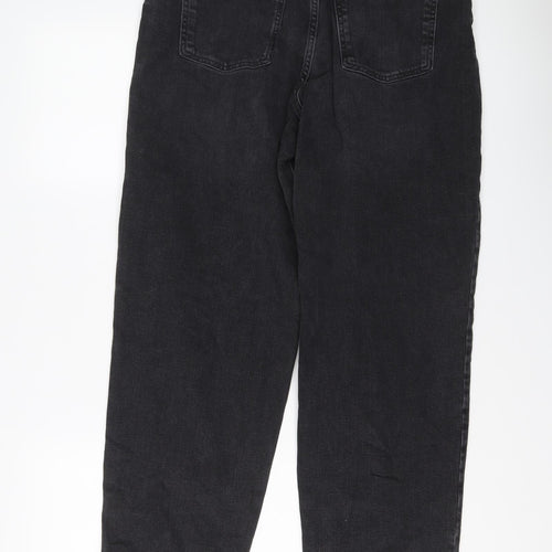 Marks and Spencer Womens Grey Cotton Tapered Jeans Size 12 L30 in Regular Button