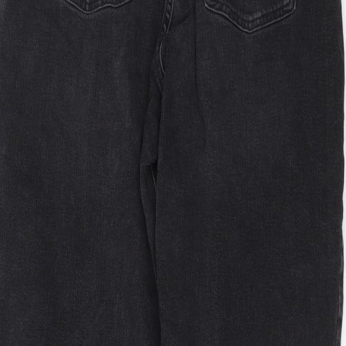 Marks and Spencer Womens Grey Cotton Tapered Jeans Size 12 L30 in Regular Button