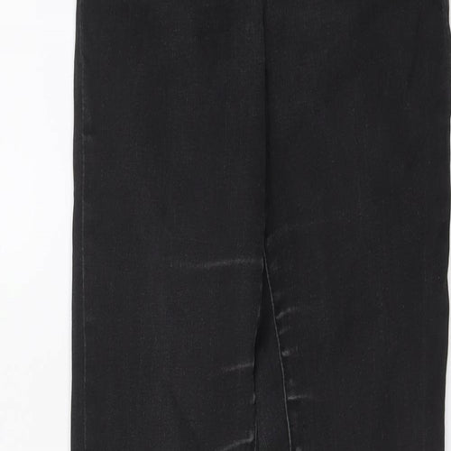 Zara Womens Grey Cotton Skinny Jeans Size 10 L32 in Regular Button