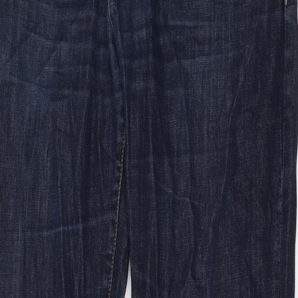 Henri Lloyd Mens Blue Cotton Straight Jeans Size 38 in L33 in Regular Button
