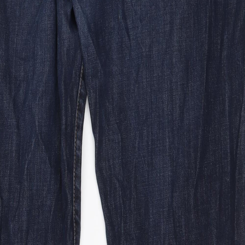 Henri Lloyd Mens Blue Cotton Straight Jeans Size 38 in L33 in Regular Button