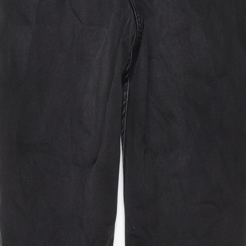 Per Una Womens Grey Cotton Straight Jeans Size 16 L29 in Regular Button