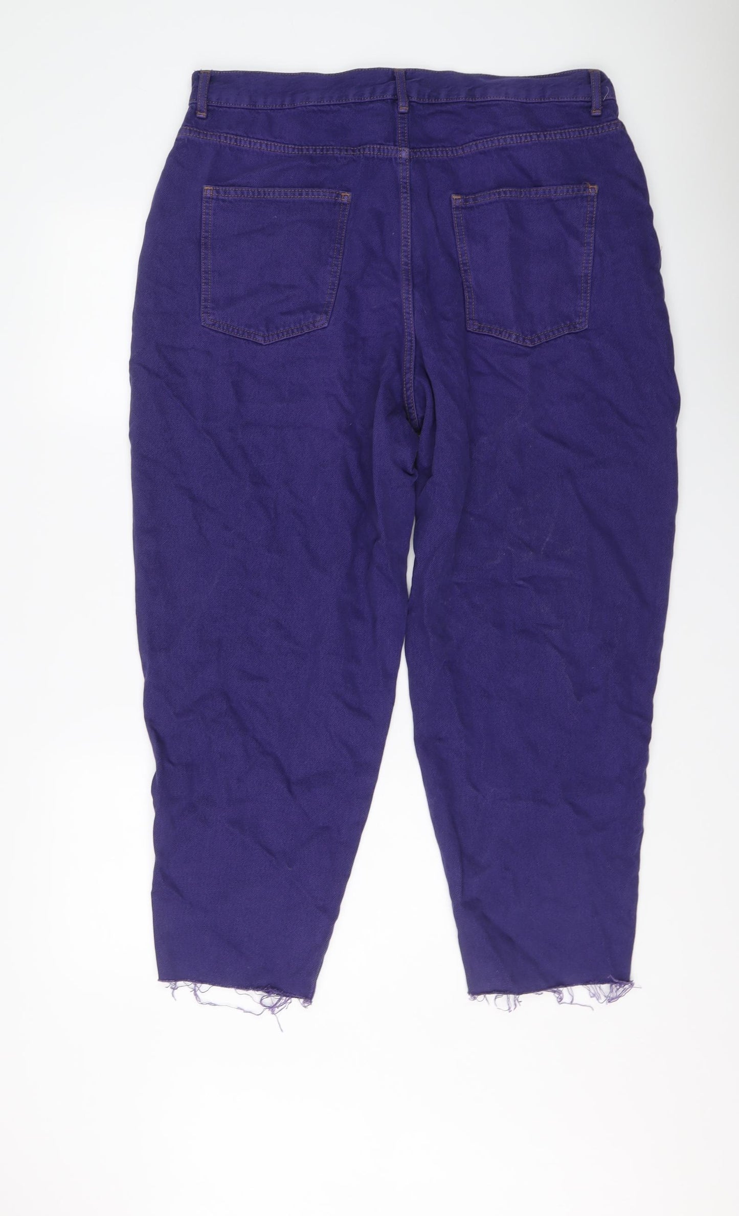 ASOS Womens Purple Cotton Tapered Jeans Size 18 L26 in Regular Button
