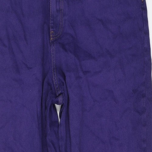 ASOS Womens Purple Cotton Tapered Jeans Size 18 L26 in Regular Button