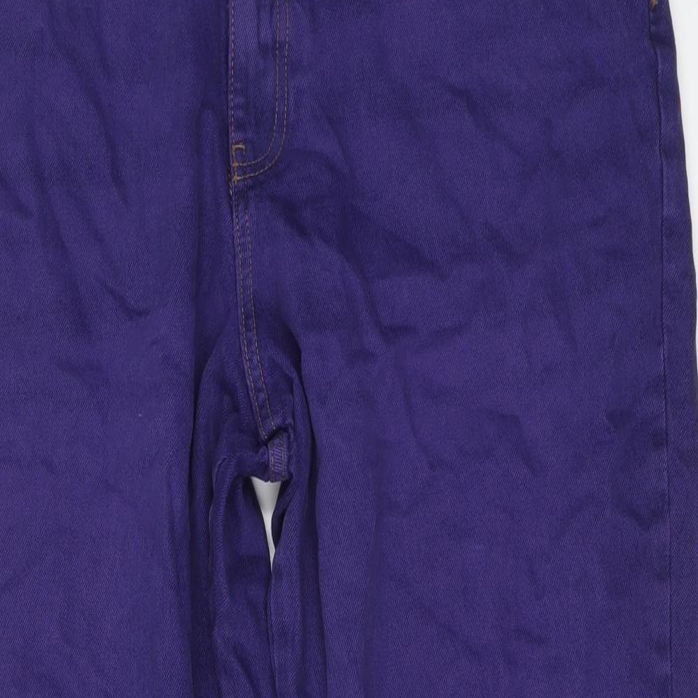 ASOS Womens Purple Cotton Tapered Jeans Size 18 L26 in Regular Button