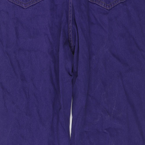 ASOS Womens Purple Cotton Tapered Jeans Size 18 L26 in Regular Button