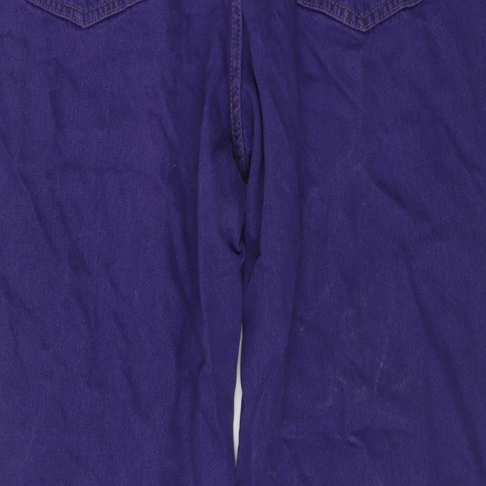 ASOS Womens Purple Cotton Tapered Jeans Size 18 L26 in Regular Button