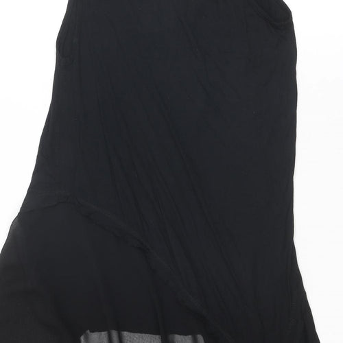 Label Lab Womens Black Viscose Basic Tank Size 8 Round Neck