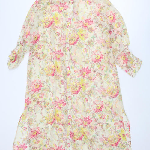 C. Wonder Womens Multicoloured Floral Polyester Shirt Dress Size 20 Collared Button