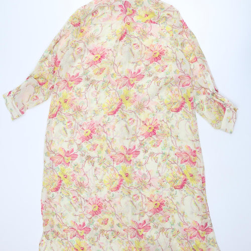 C. Wonder Womens Multicoloured Floral Polyester Shirt Dress Size 20 Collared Button