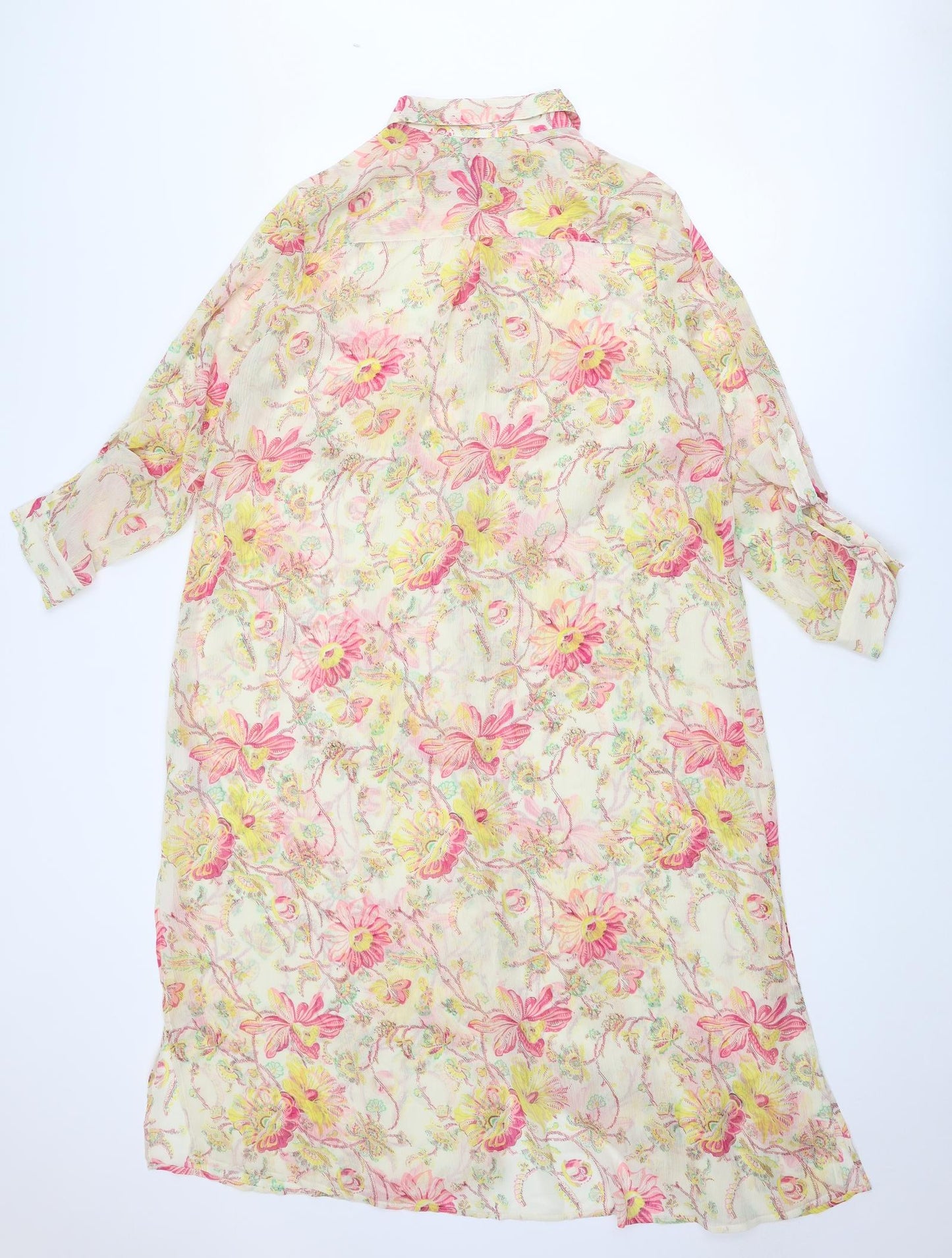 C. Wonder Womens Multicoloured Floral Polyester Shirt Dress Size 20 Collared Button